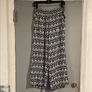 Matty M Geometric Elastic‎ Waist Lightweight Pants XS